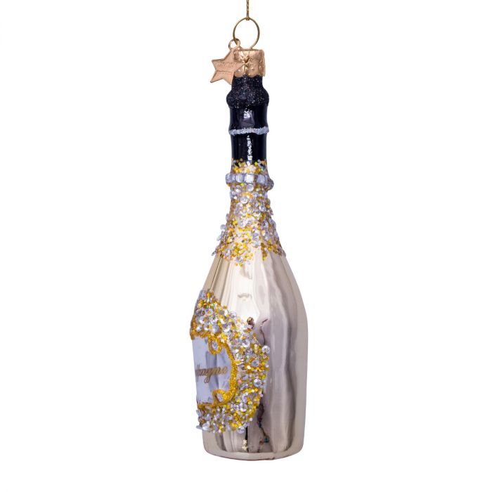 Vondels Kersthanger gouden champagne fles