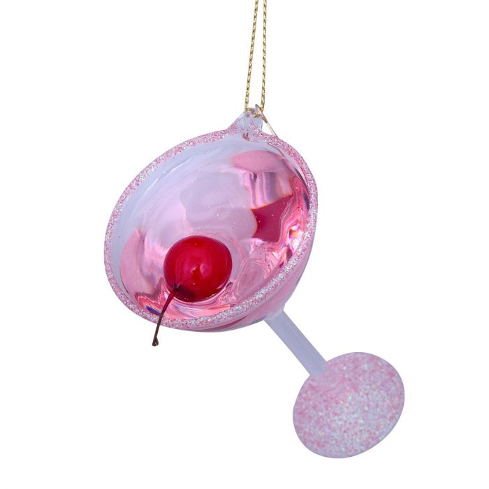 Vondels Kersthanger cosmopolitan cocktail roze