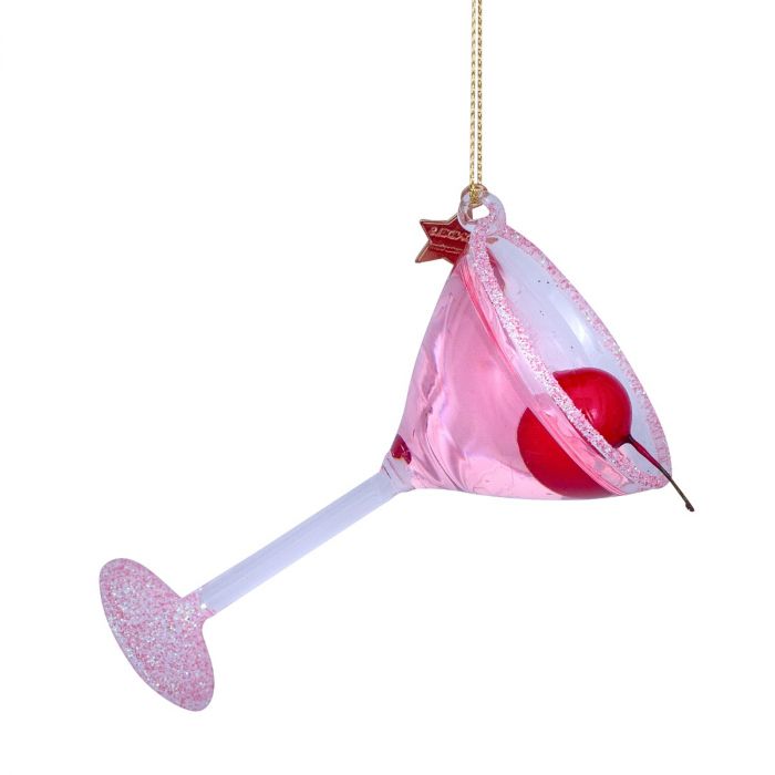 Vondels Kersthanger cosmopolitan cocktail roze main product photo