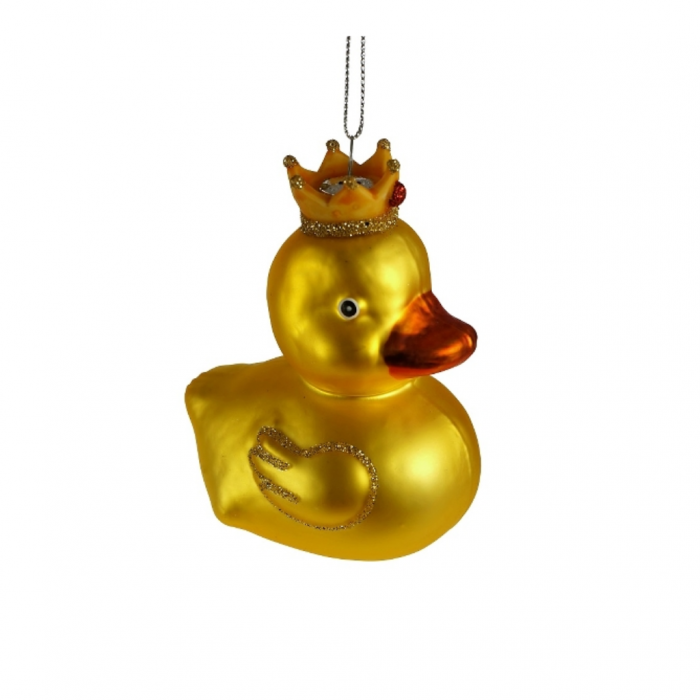 Werner Voss kerstornament eend geel glas main product photo