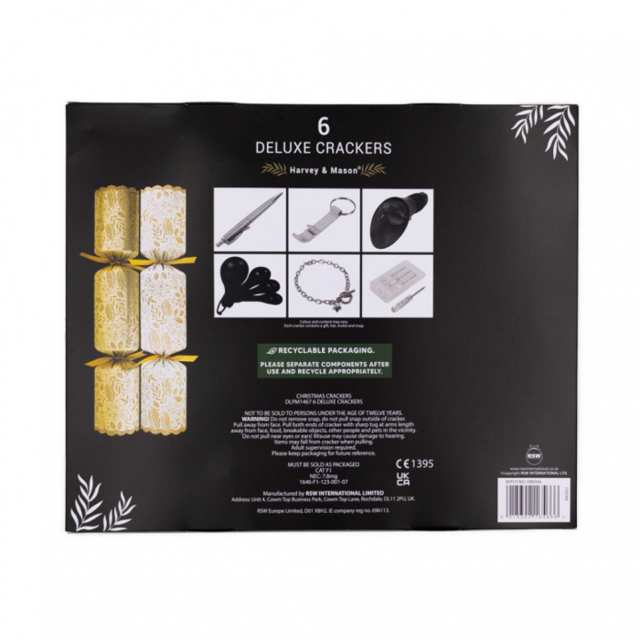 Deluxe Christmas Cracker Large 6 stuks 
