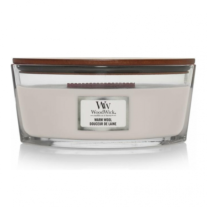 WoodWick Warm Wool Ellipse Candle main product photo
