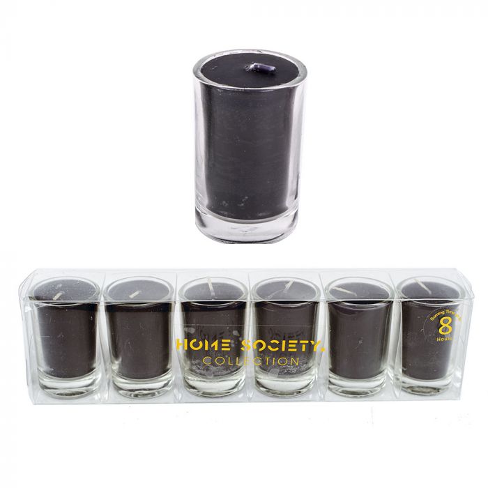 Home Society Minikaarsjes Votive zwart 6 stuks main product photo
