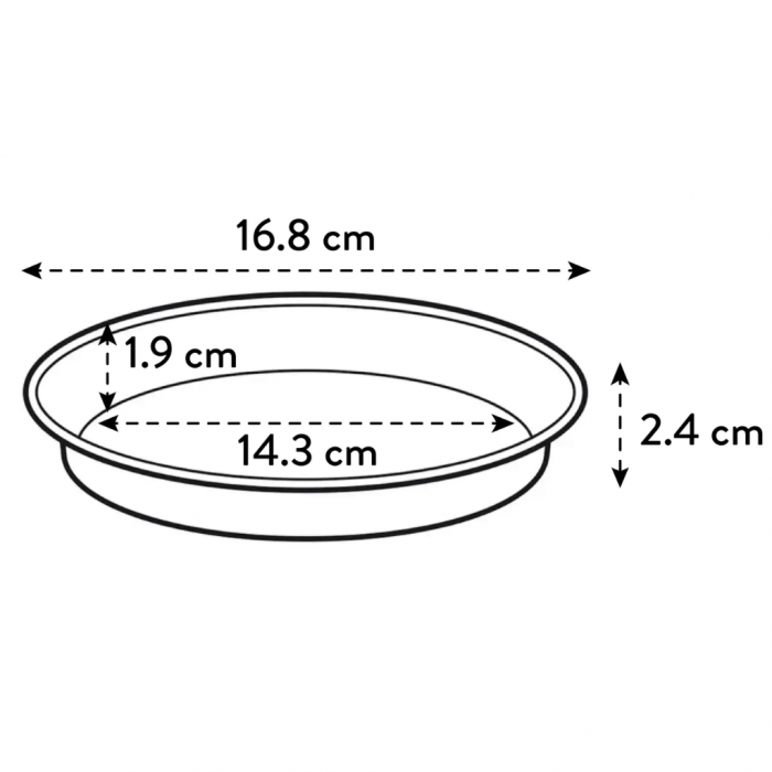Elho Green Basics schotel zwart 17 cm