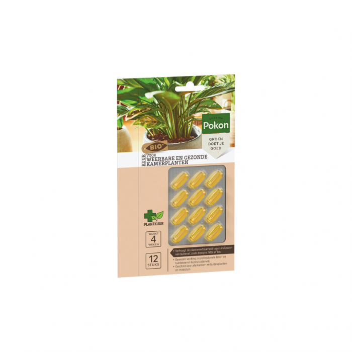 Pokon Bio Kuur voor Weerbare en Gezonde Kamerplanten Capsules 12 stuks main product photo