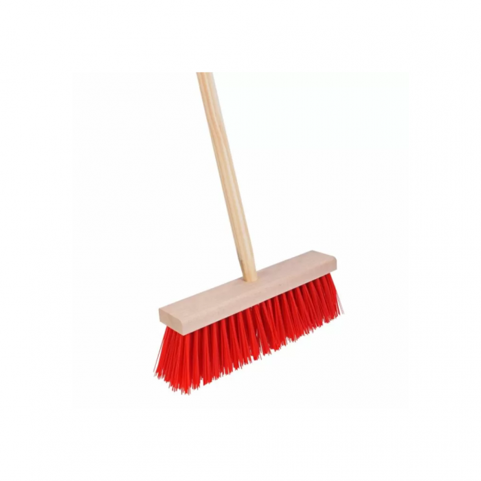 Talen Tools Bezem rood 35cm met steel
