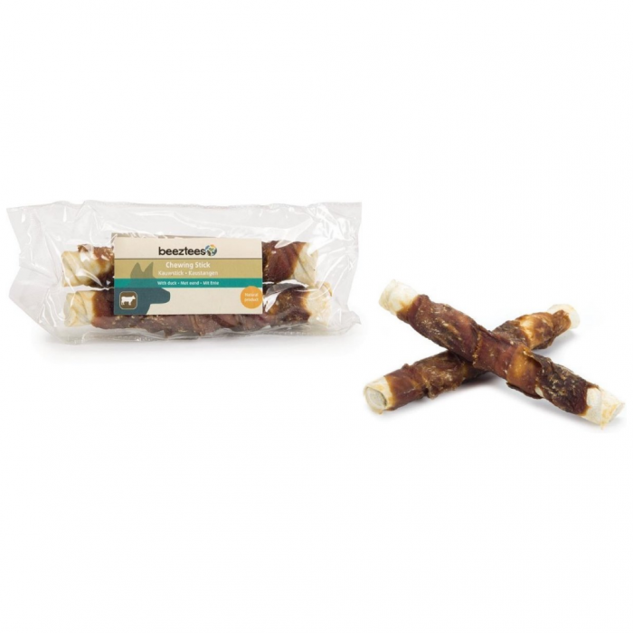 Beeztees kauwsticks met eend 15 cm 2 stuks main product photo