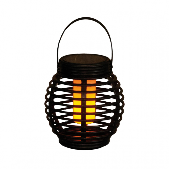 Solar Lantaarn met Vlam Effect Zwart main product photo
