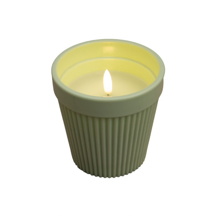 Anna's Collection Buitenkaars in pot 3D vlam groen 11 cm main product photo