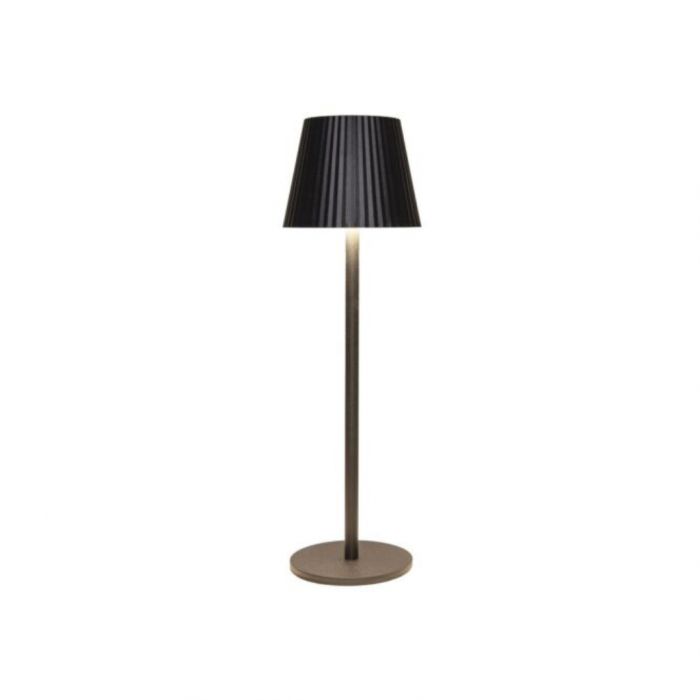 Draadloze Tafellamp ribbel mat zwart LED dimbaar 36.5 x 11 cm main product photo