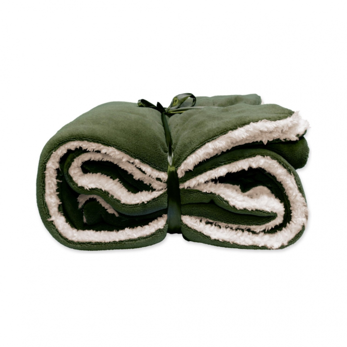 Unique Living Plaid Lars Coral Fleece winter green main product photo