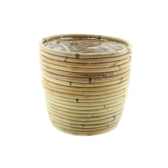 Van der Leeden Pot Rotan Streep Blond 24x24 cm main product photo