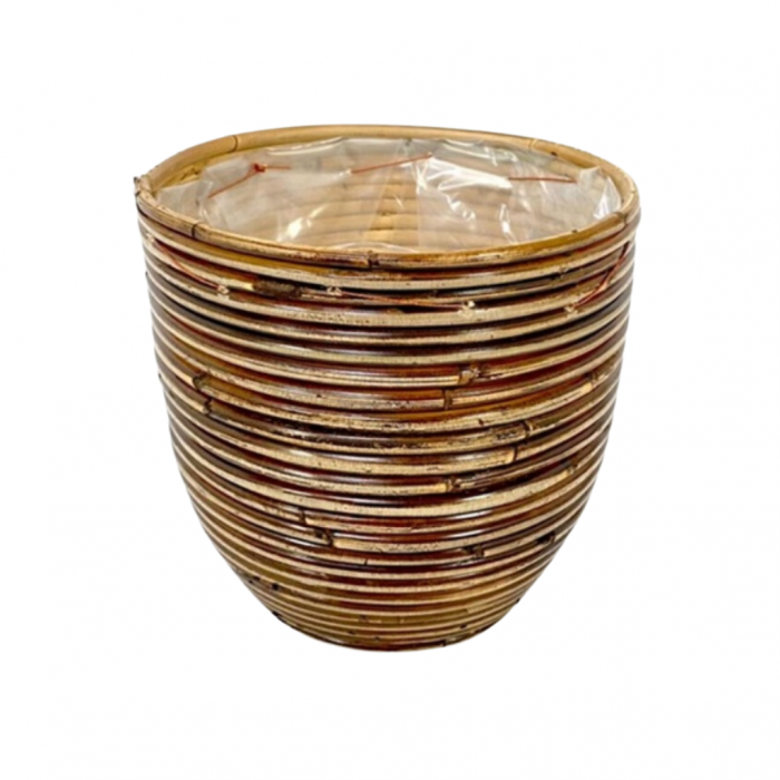 Van der Leeden Pot Rotan Streep 20x19 Bronze main product photo