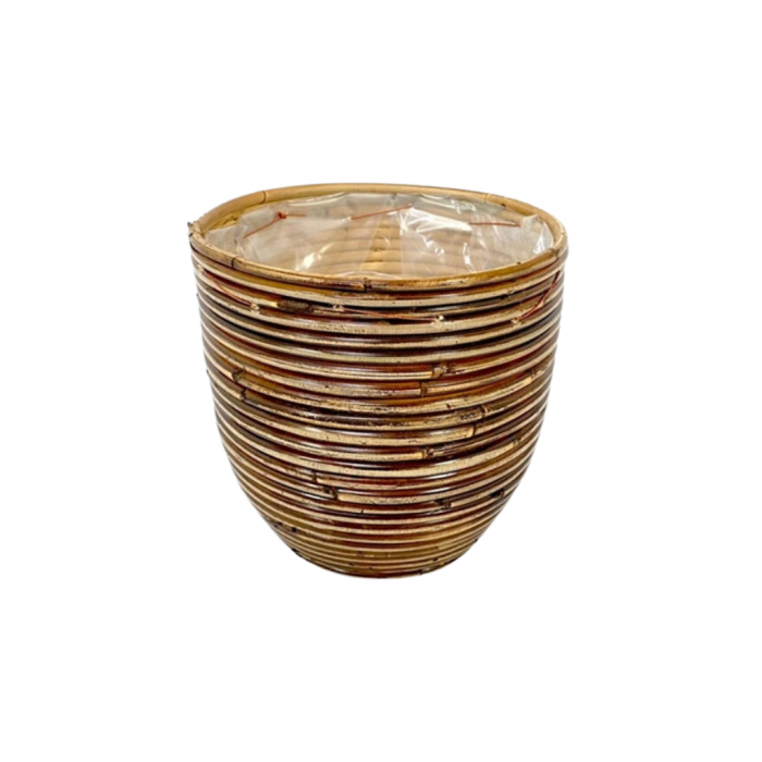 Van der Leeden Pot Rotan Streep 24x24 Bronze main product photo