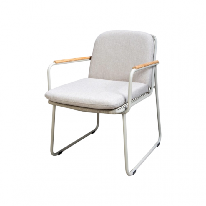 Yoi Tuinstoel Serra Dining Chair Salix Flax Beige main product photo