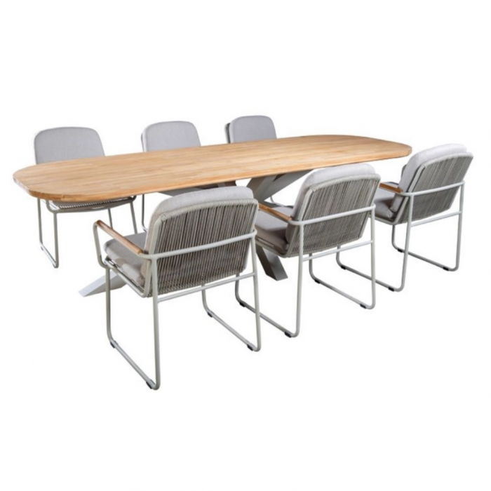 Yoi Tuinstoel Serra Dining Chair Salix Flax Beige