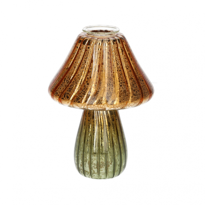 Kandelaar glas Amanita oranje metallic 10 x 13 cm main product photo
