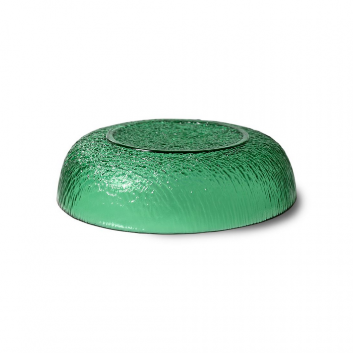 HKliving The Emeralds Glass Salad Bowl, Green