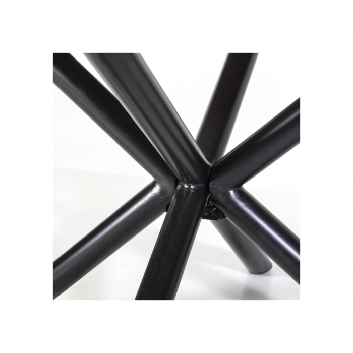 Eettafel rond met kruispoot 130x130