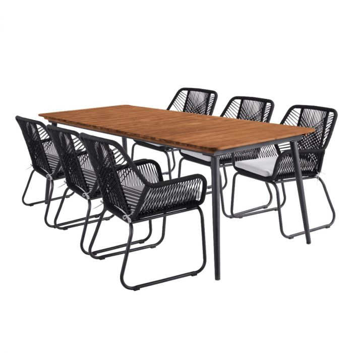 Ease Up Napoli dining set zwart 6 personen main product photo