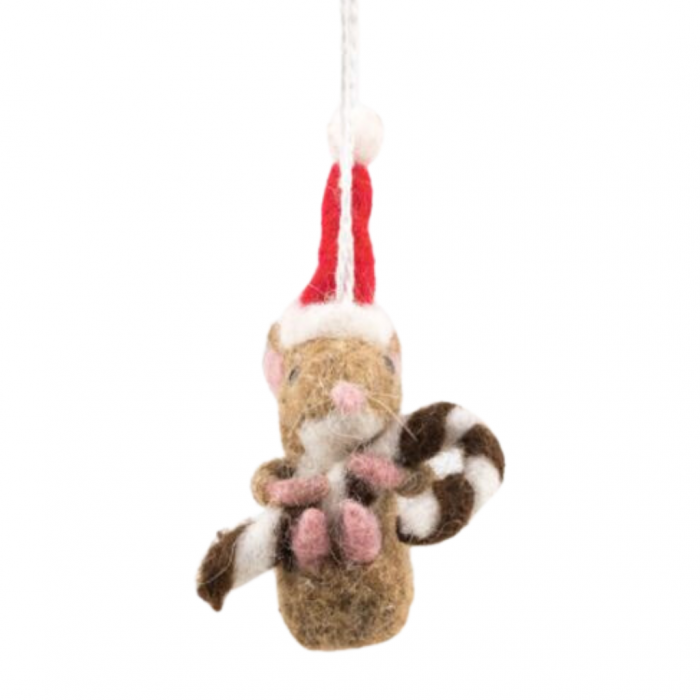 Vilten hanger muis kerst 11 cm main product photo