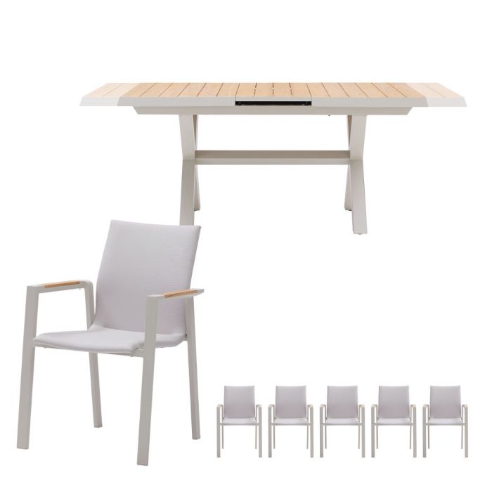 Royal Seasons Solare uitschuifbare dining set voor 6 personen main product photo