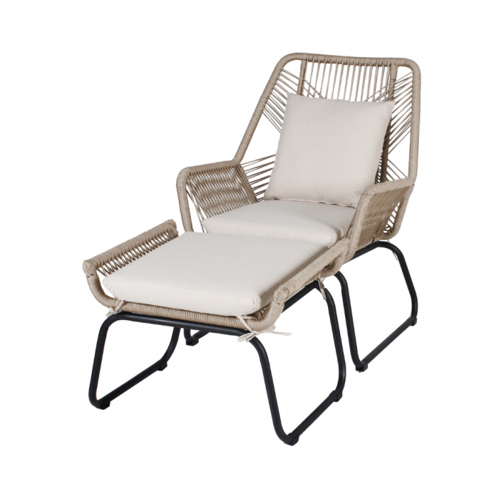 Ease Up Napoli loungestoel met voetensteun beige main product photo