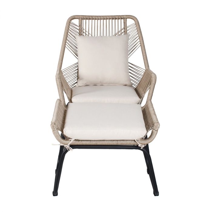 Ease Up Napoli loungestoel met voetensteun beige