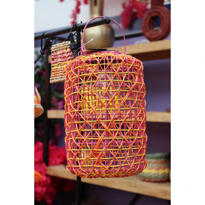 Solar lantaarn 20 x 30 cm roze