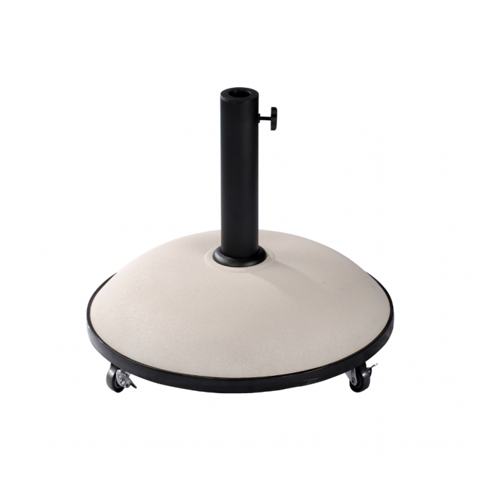 Royal Seasons Tirana parasolvoet 50kg cream op wielen rond main product photo