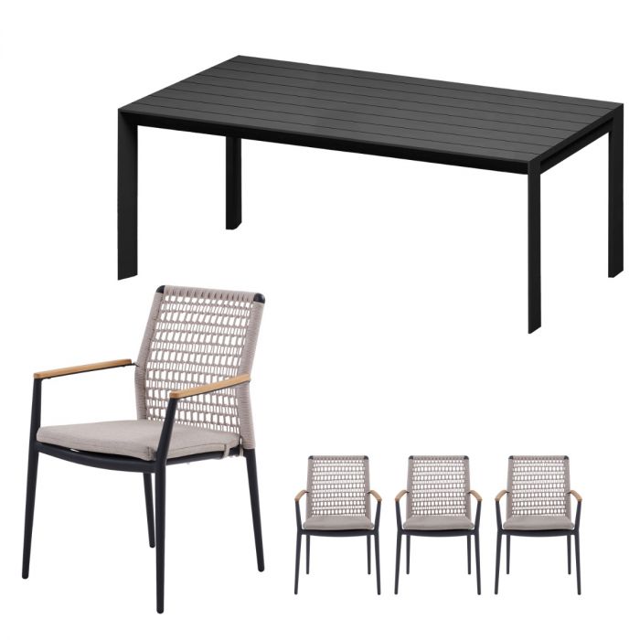 Royal Seasons Portland dining set laag 6 personen main product photo