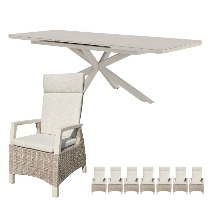 Royal Seasons Athene dining set 8 personen main product photo