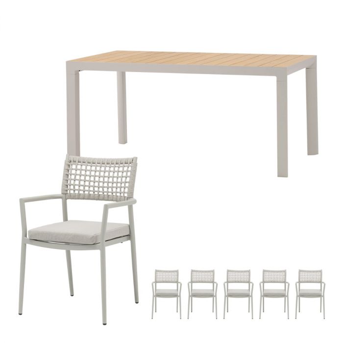 Royal Seasons Liv dining set zand 4 personen main product photo