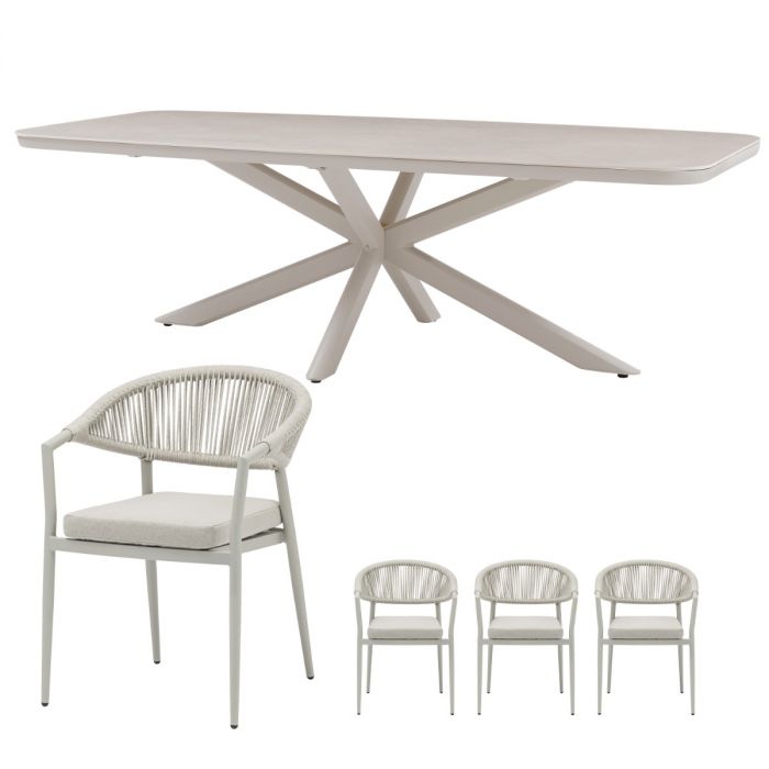 Royal Seasons Bo dining set zand 6 personen main product photo