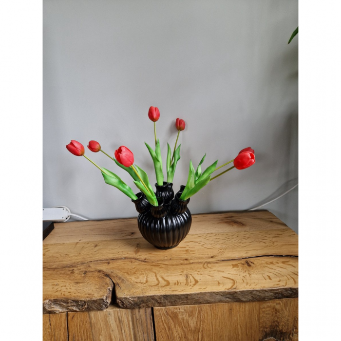 Amsterdam Tulpen Vaas Zwart 16 x 15 cm