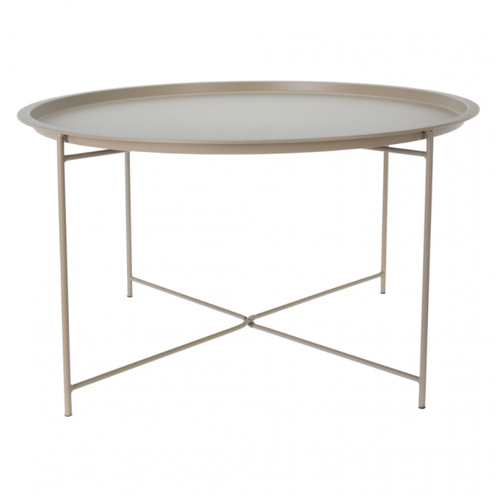 Bijzettafel rond taupe 75 x 42 cm main product photo