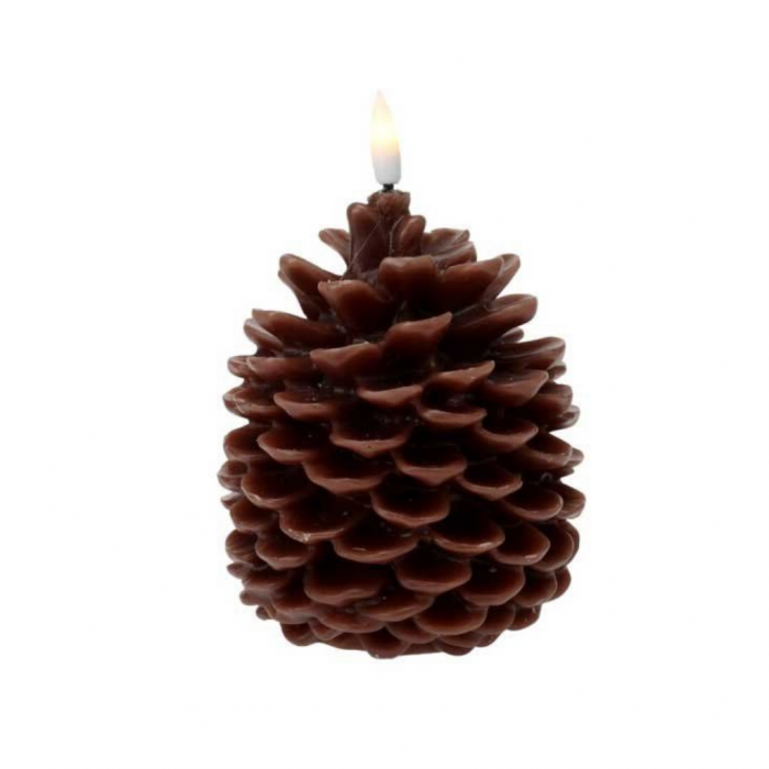 LED-kaars Dennenappel bruin 13 cm main product photo