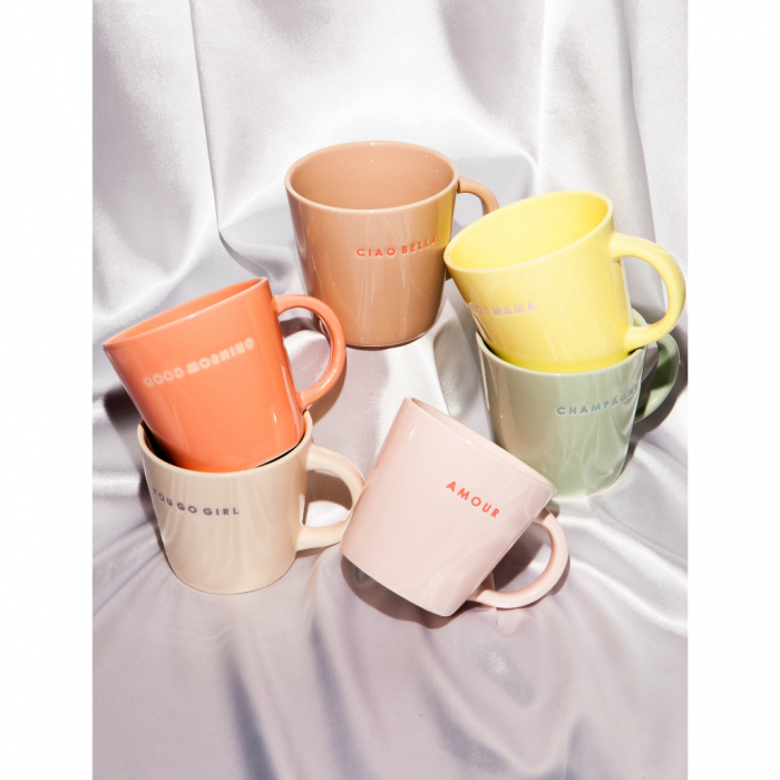 Vondels Ceramic Cappuccino Cup Champagne Sage 250ml