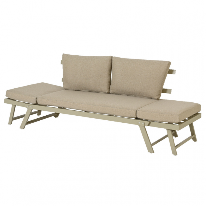 Outdoor Living Loungebed Malmö aluminium creme