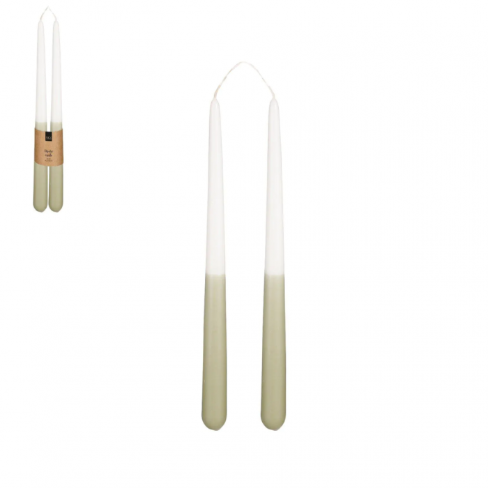 Dinerkaars Dip-dye lichtgroen 2 stuks 30 x 2.2 cm main product photo