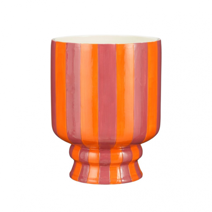 Mica Decorations Pot op voet Dion oranje 23 x 18 cm main product photo