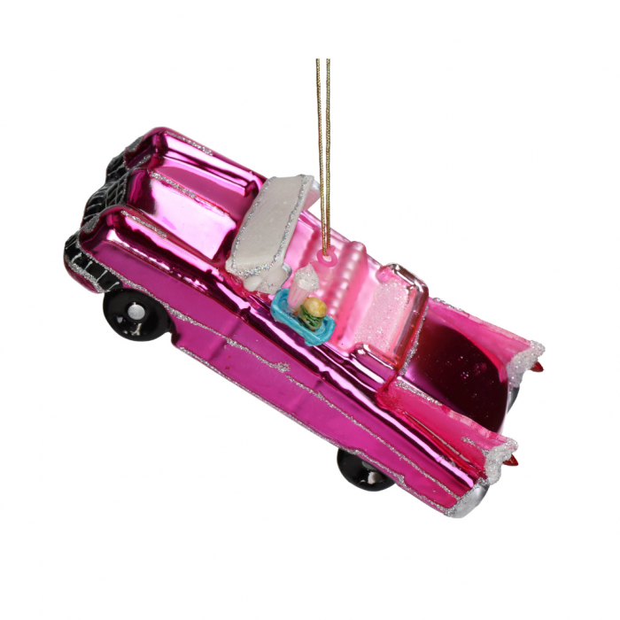 Kersthanger Cadillac Glas Roze main product photo