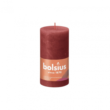 Bolsius Rustiek stompkaars Delicate Red 130/68