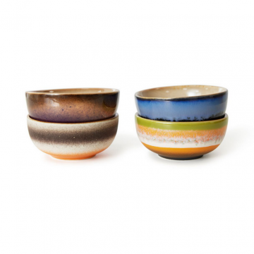 HKliving 70S Ceramics xs Bowls, Sierra 4 stuks