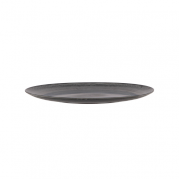 Melamine Grey Plate Round 33 cm