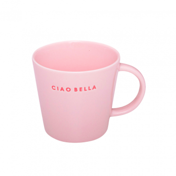 Vondels Ceramic Tea Cup Ciao Bella Soft Pink 350ml