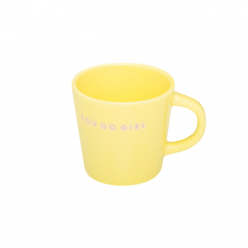 Vondels Ceramic Espresso Cup You Go Girl Lemon Yellow 80ml