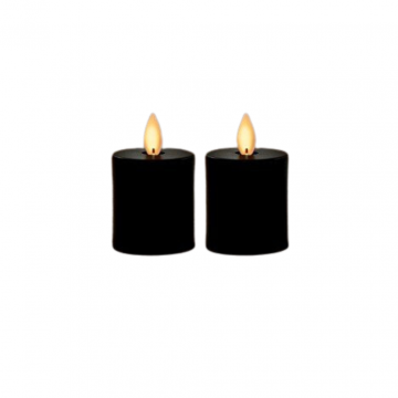 Kaarsen Zwart (2 stuks)