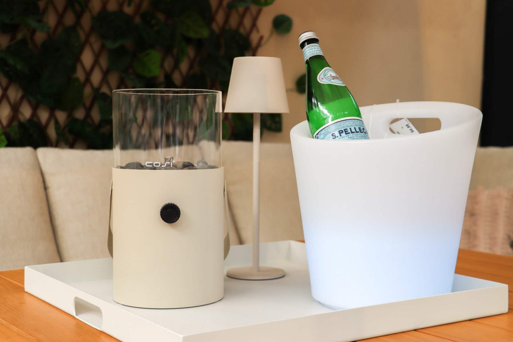 IJsbucket met LED verlichting 27 x 30 cm oplaadbaar