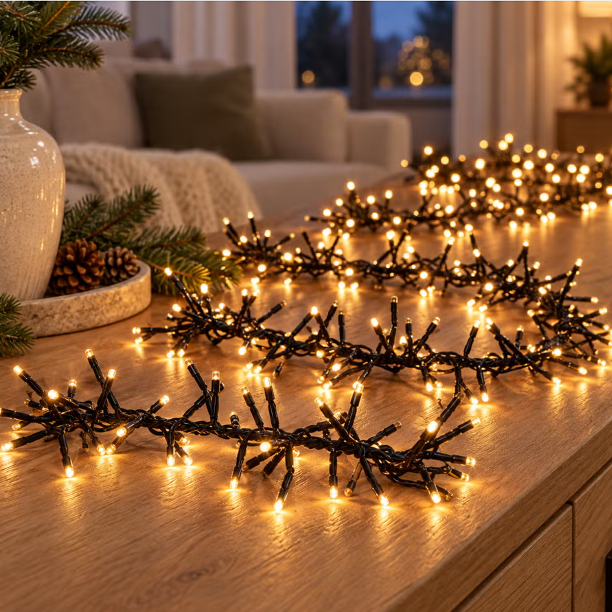 Anna's Collection Clusterverlichting Licht Goud 192 Lampjes 1.2 m